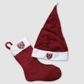 West Ham Santa Hat And Stocking Set