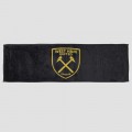 West Ham Black Gold Print Crest Gym Towel