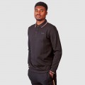 Claret Collection - Black/Tan LS Jersey Polo