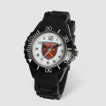 West Ham Black Rubber Strap Crest Watch