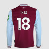 Junior Long Sleeve Home Shirt 24/25 - Claret/Blue