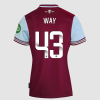 Women Short Sleeve Home Shirt 24/25 - Claret/Blue