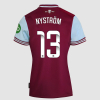 Women Short Sleeve Home Shirt 24/25 - Claret/Blue