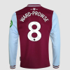 Junior Long Sleeve Home Shirt 24/25 - Claret/Blue