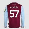 Junior Long Sleeve Home Shirt 24/25 - Claret/Blue