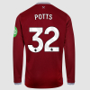 West Ham 25/26 Adults Long Sleeve Home Shirt 
