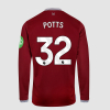 West Ham 25/26 Junior Long Sleeve Home Shirt 