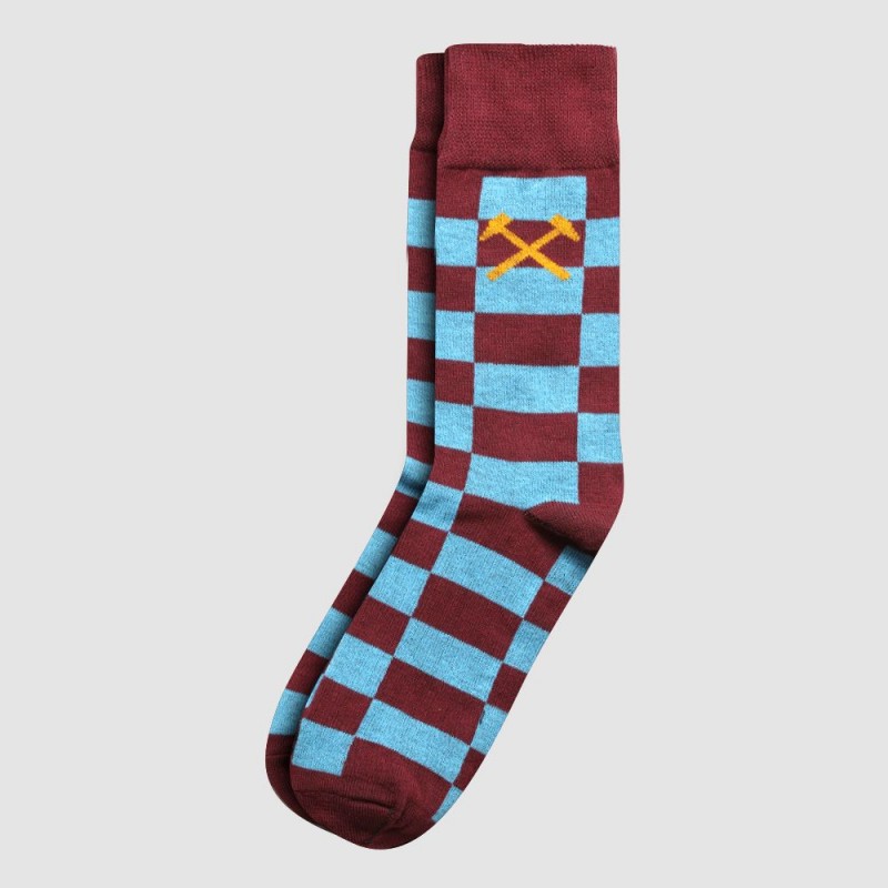 West Ham C&B Chequered Socks West Ham C&B Chequered Socks