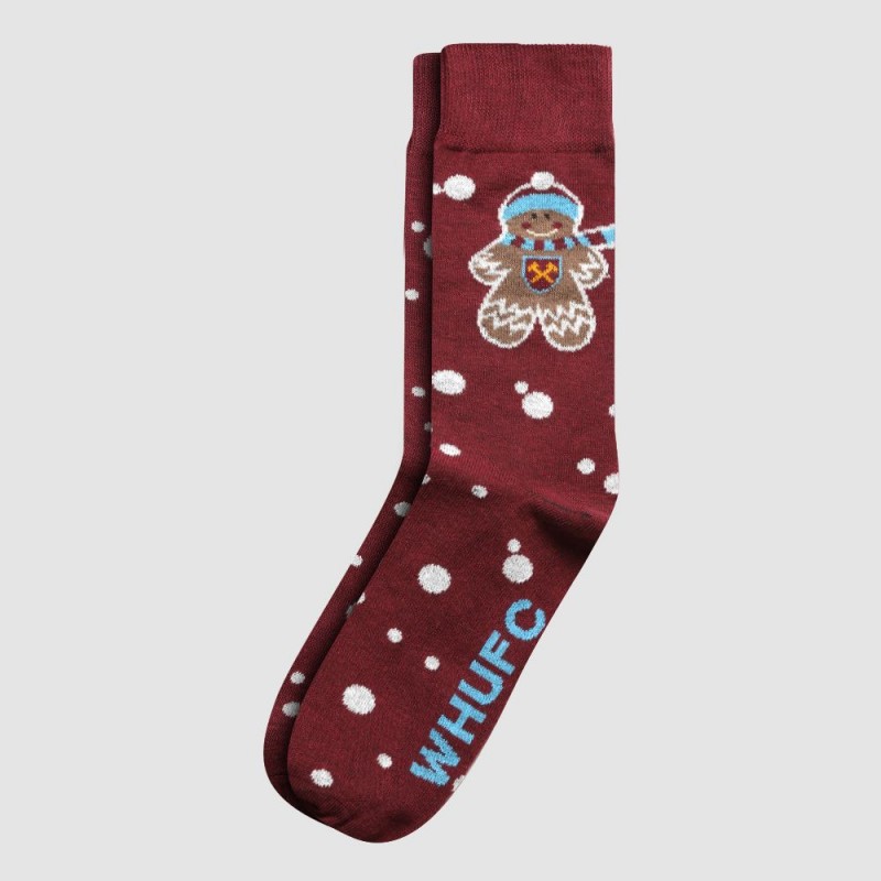West Ham Gingerbread Socks