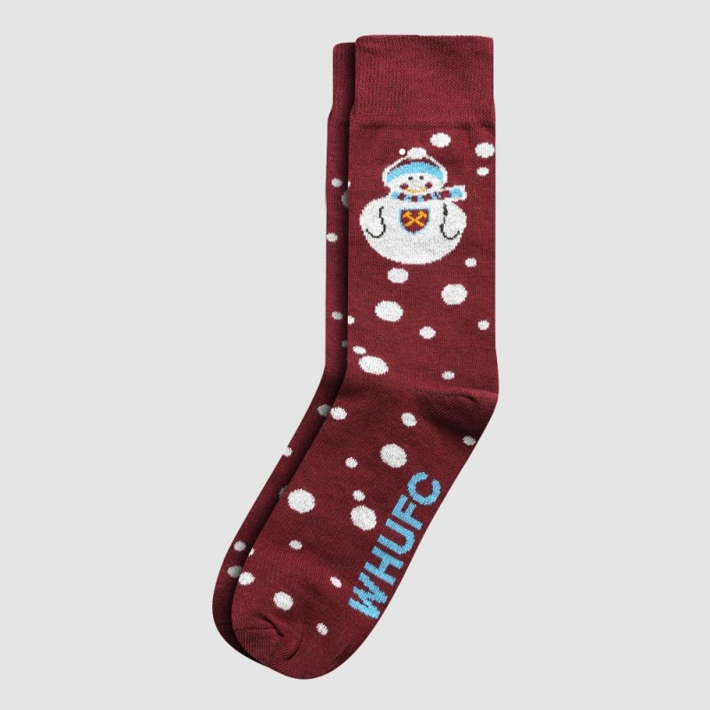 West Ham Snowman Socks