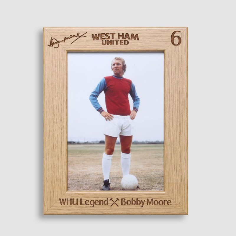 West Ham Legends Moore - Wooden Photo Frame