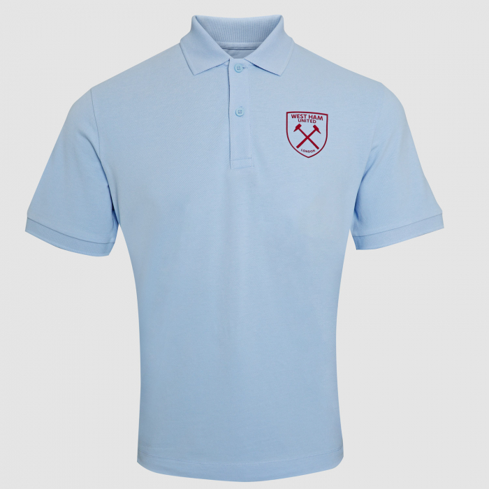 West Ham Sky Organic Cotton Polo West Ham Sky Organic Cotton Polo