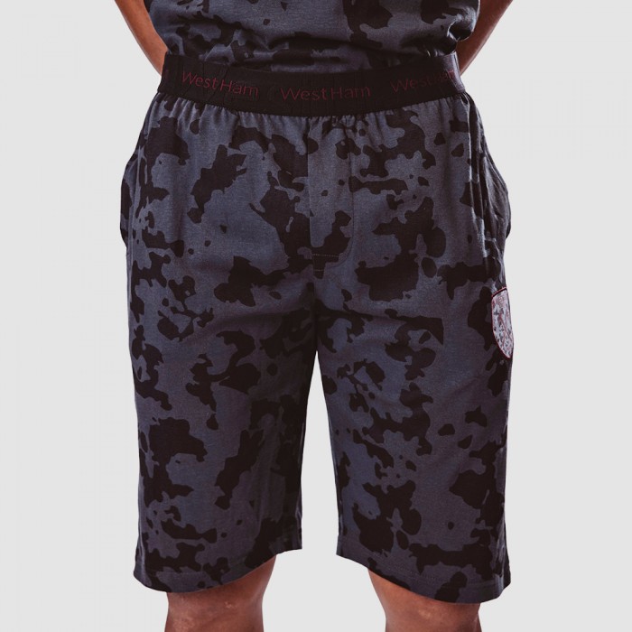 West Ham Mens Camo Lounge Shorts