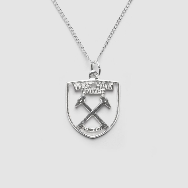 West Ham Silver Cut Out Crest Pendant & Chain West Ham Silver Cut Out Crest Pendant & Chain