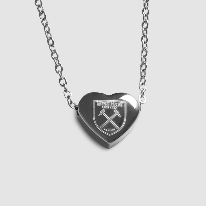 West Ham Stainless Steel Crest Heart Necklace