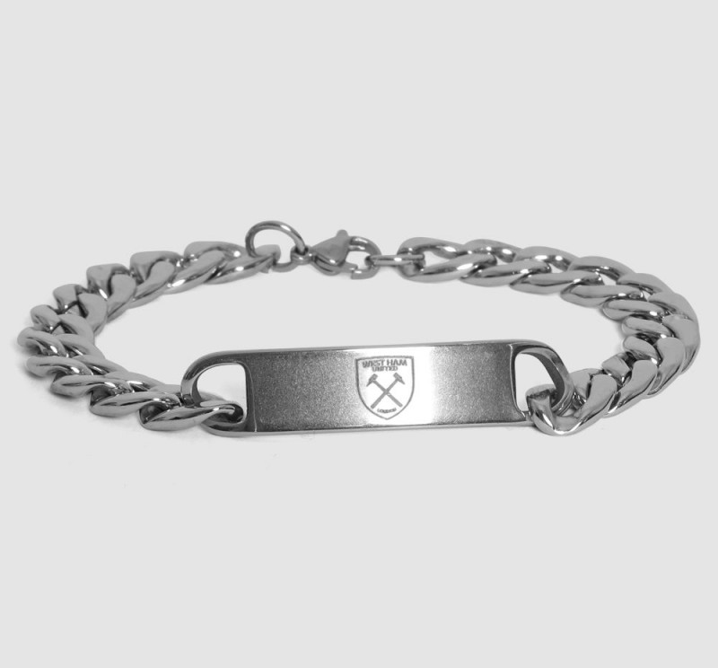 West Ham Stainless Steel Crest Curb Bracelet West Ham Stainless Steel Crest Curb Bracelet