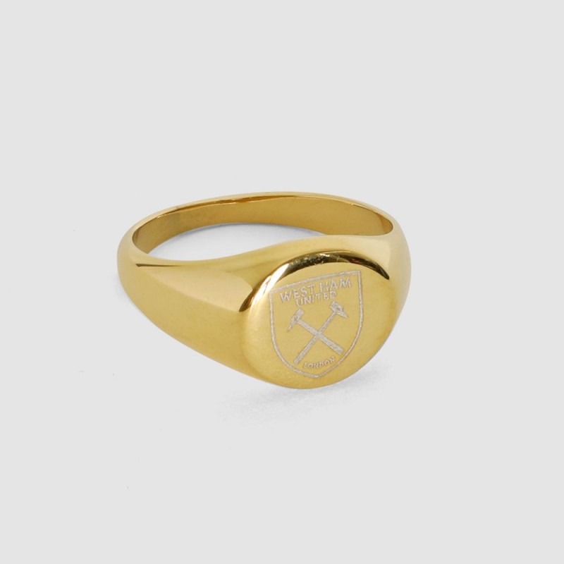 West Ham Gold Plated  Signet Ring West Ham Gold Plated  Signet Ring