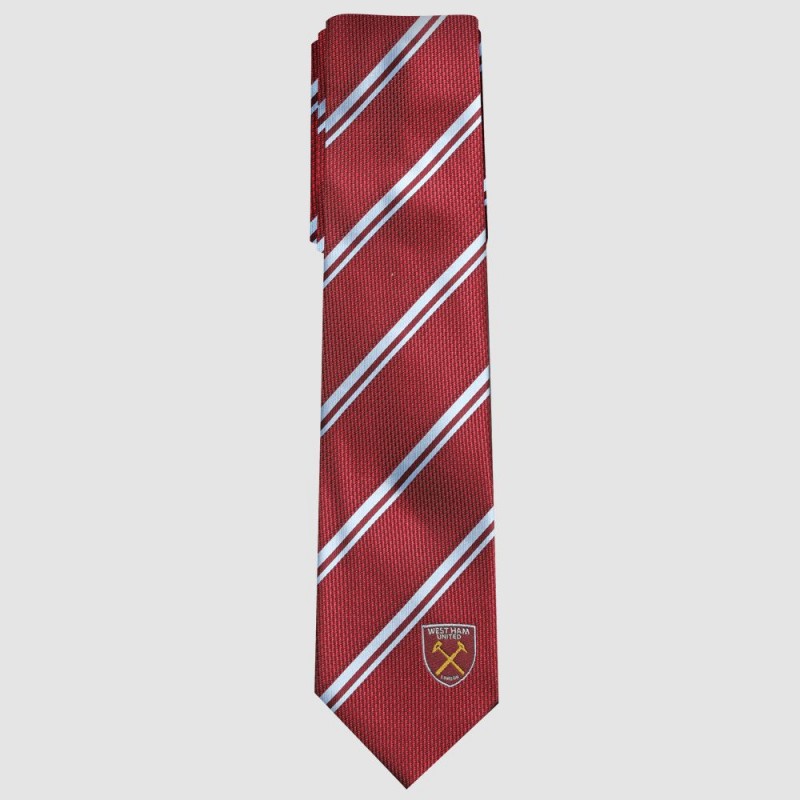 West Ham Claret Striped Tie