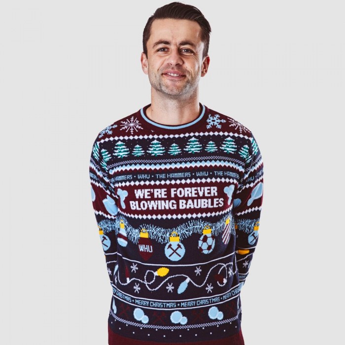 West Ham Adults Blowing Baubles Christmas Jumper