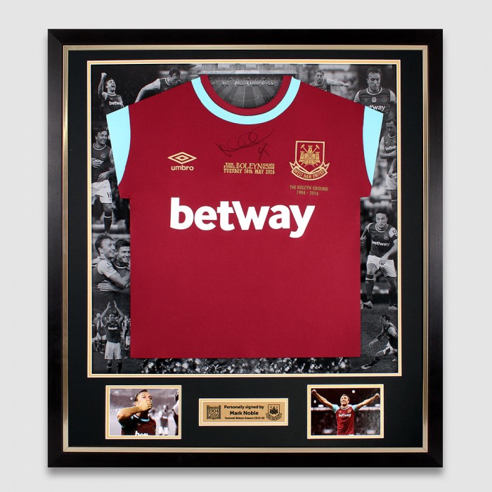 Framed Signed Noble Farewell Boleyn Shirt Framed Signed Noble Farewell Boleyn Shirt