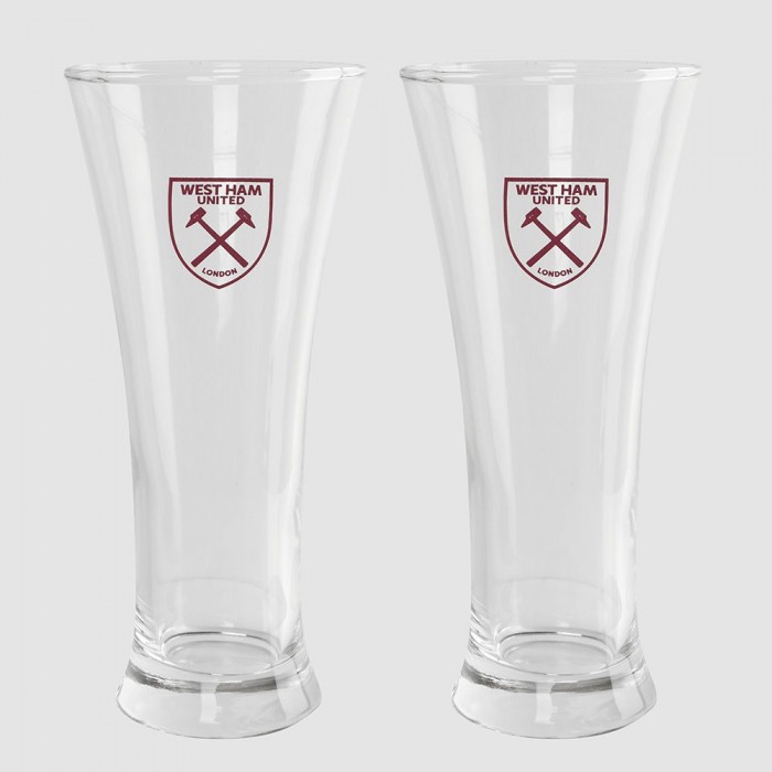 West Ham Twin Pack Peroni Glass