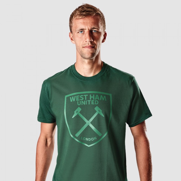 West Ham Green Tonal Crest T-Shirt