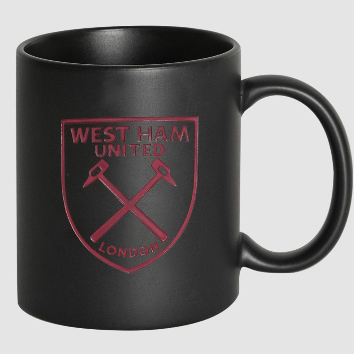 West Ham Etched Claret Crest Mug