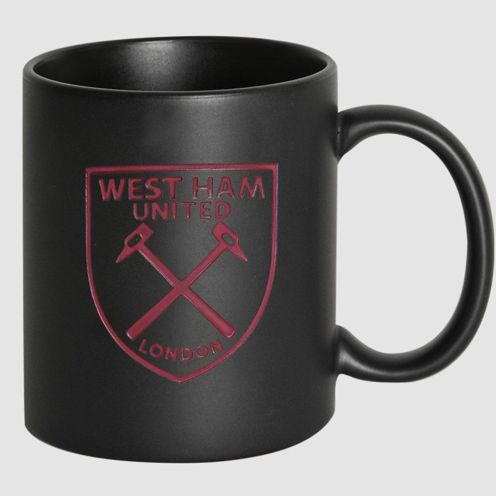West Ham Etched Claret Crest Mug West Ham Etched Claret Crest Mug
