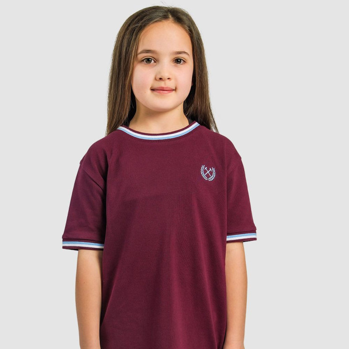 Junior West Ham CSW Tipped - Claret T-Shirt