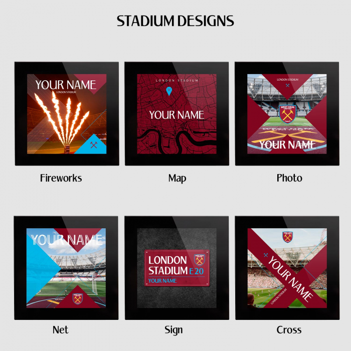 West Ham Personalised Glass Coaster