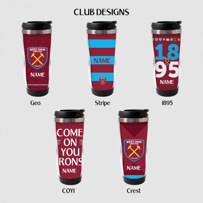 West Ham Personalised Travel Mug West Ham Personalised Travel Mug