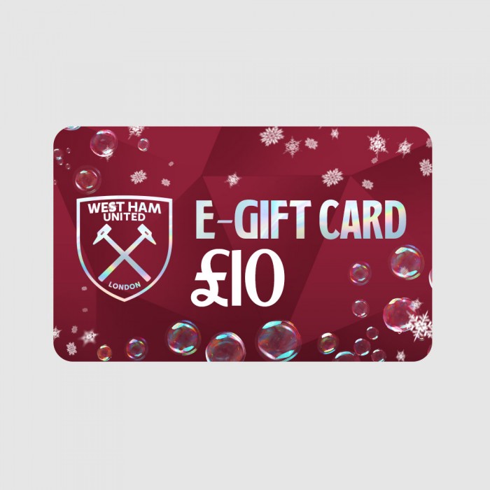 West Ham £10 E-Gift Voucher West Ham £10 E-Gift Voucher