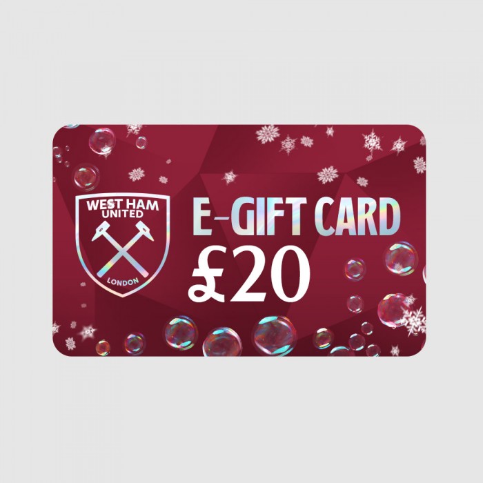 West Ham £20 E-Gift Voucher West Ham £20 E-Gift Voucher