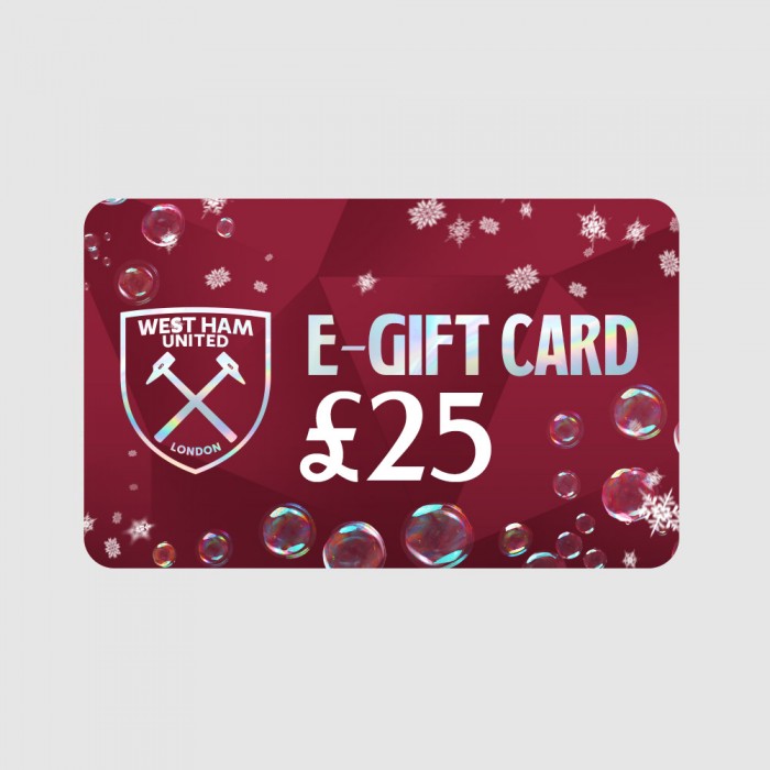 West Ham £25 E-Gift Voucher West Ham £25 E-Gift Voucher