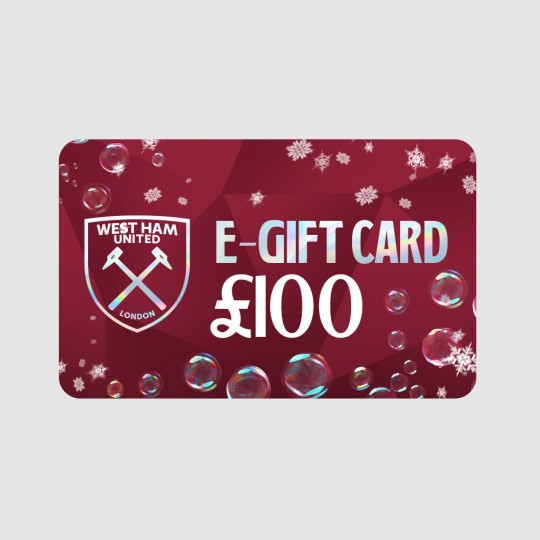 West Ham £100 E-Gift Voucher West Ham £100 E-Gift Voucher