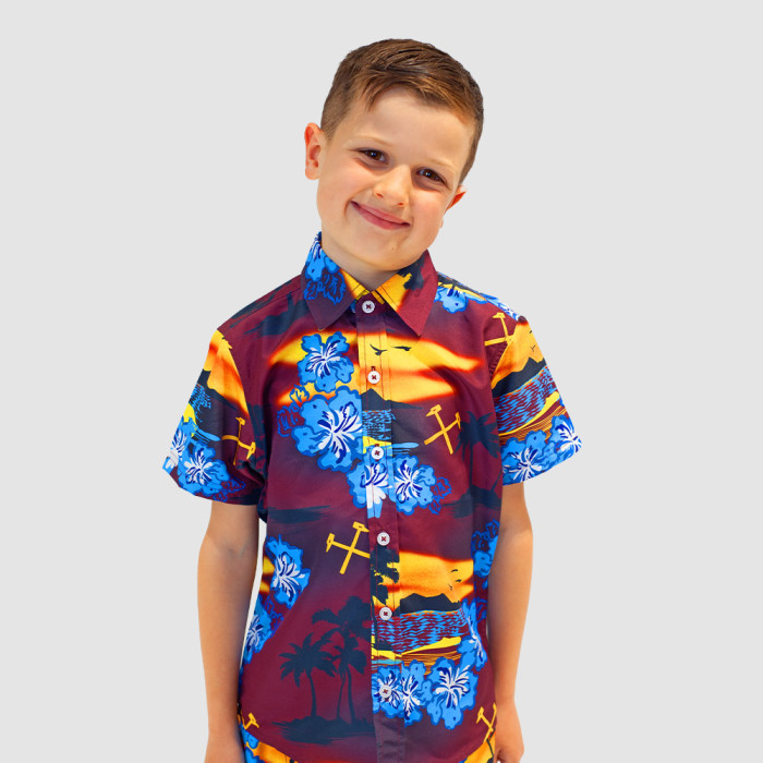 West Ham Junior Sunset Hawaiian Shirt