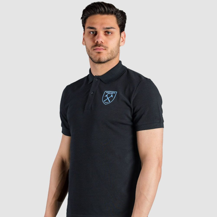 West Ham Black Organic Cotton Polo West Ham Black Organic Cotton Polo
