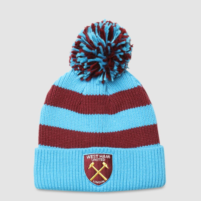 West Ham Junior Big Bobble Bar Stripe Hat West Ham Junior Big Bobble Bar Stripe Hat