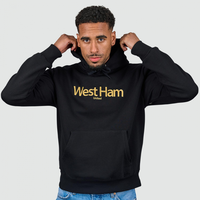 West Ham Black/Gold Hoodie West Ham Black/Gold Hoodie