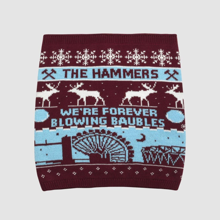 West Ham Blowing Baubles Christmas Snood West Ham Blowing Baubles Christmas Snood