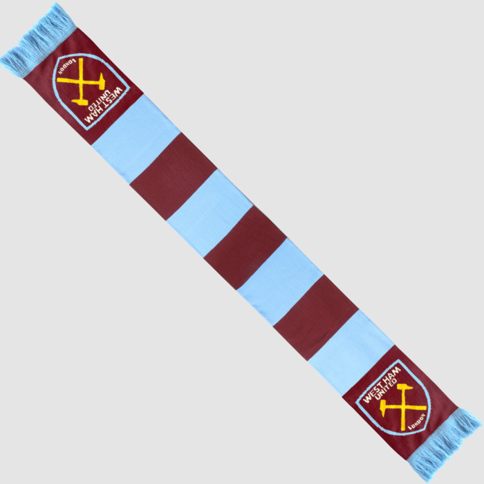 West Ham High Def Crest Bar Scarf West Ham High Def Crest Bar Scarf