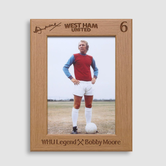 West Ham Legends Moore - FSC Wooden Photo Frame