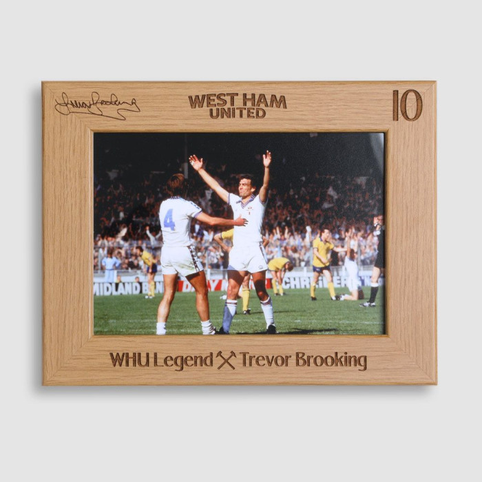 West Ham Legends Brooking - FSC Wooden Photo Frame