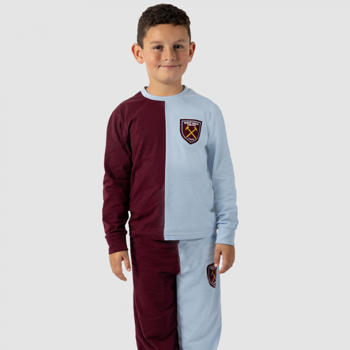 West Ham Junior Half & Half Pyjamas West Ham Junior Half & Half Pyjamas