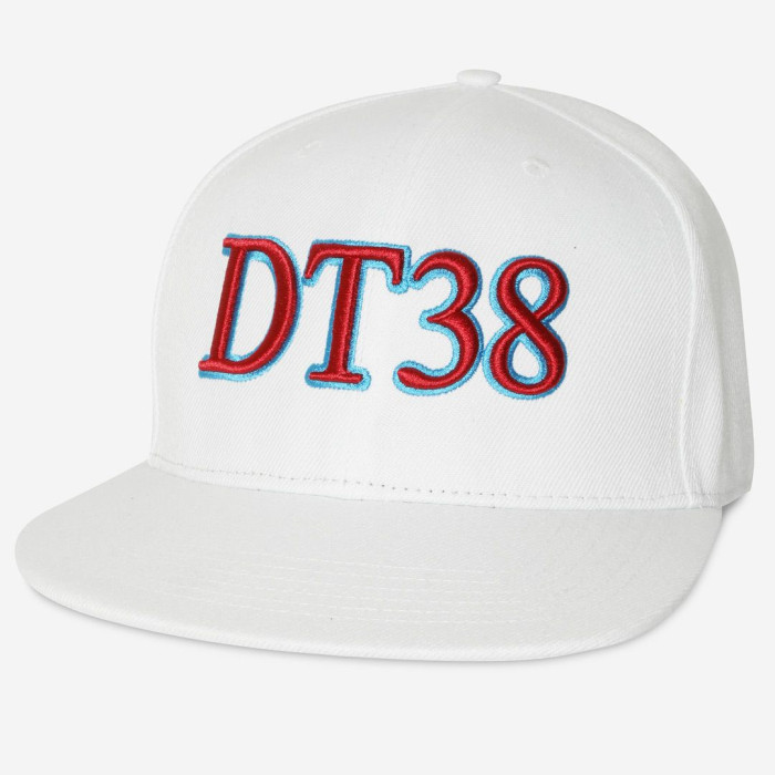 DT38 White Snapback Cap