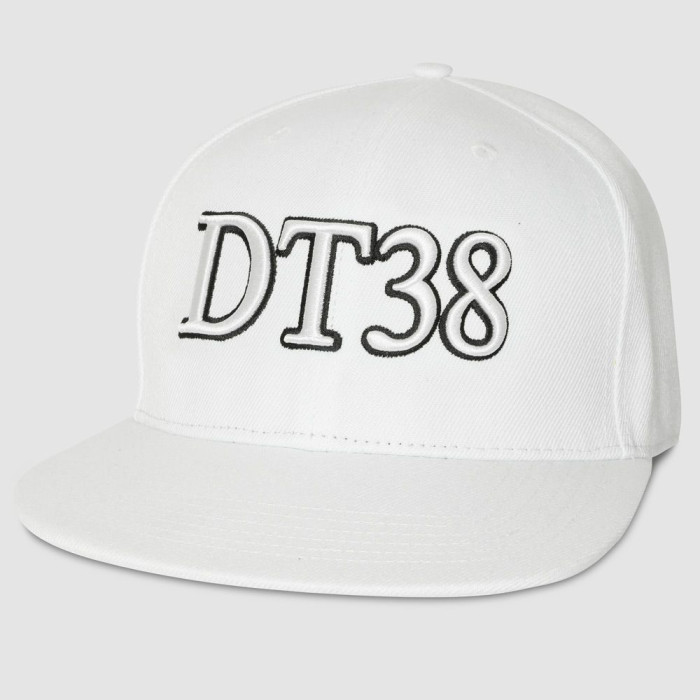 DT38 Snapback Cap - White DT38 Snapback Cap - White