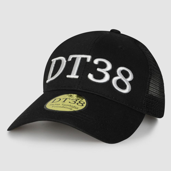 DT38 Adults Black Trucker Cap DT38 Adults Black Trucker Cap