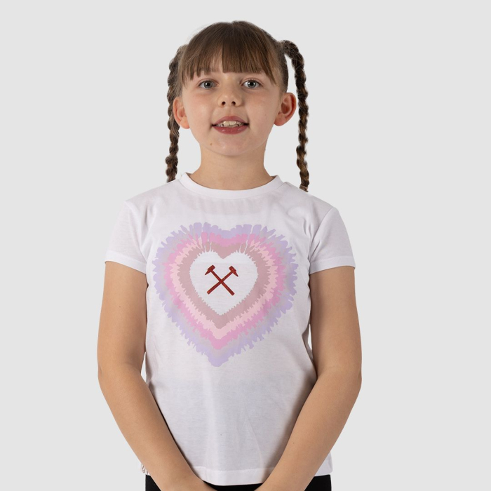 West Ham Girls Heart Print T-shirt West Ham Girls Heart Print T-shirt