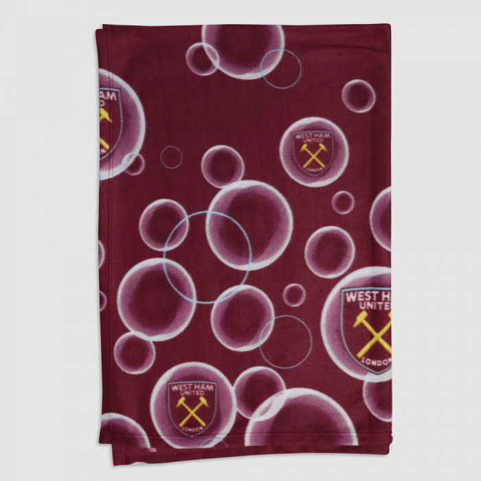 West Ham Bubbles Fleece Blanket West Ham Bubbles Fleece Blanket