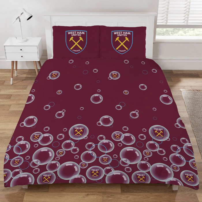 West Ham Bubbles King Size Duvet Set West Ham Bubbles King Size Duvet Set